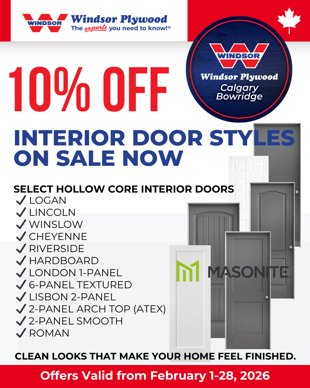 Windsor Plywood Calgary Bowridge Sale